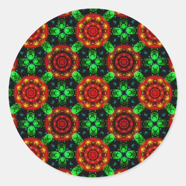 Adesivo Floral Modern Boho Elegant Abstract Pattern #504 (Frente)