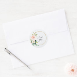 Adesivo Floral Obrigado Envelope Seals Party Stickers