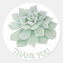 Adesivo Floral Obrigado, Green Succult Cactus
