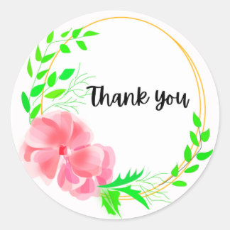 Adesivo Floral Obrigado Sticker