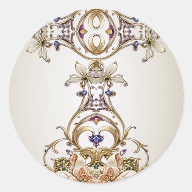 Adesivo Floral Ouro Branco (Frente)