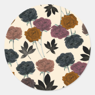 Adesivo Floral Outonal Ousado Aquarela Antiga