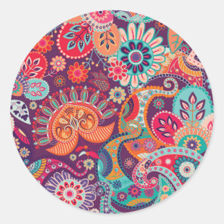 Adesivo Floral Paisley Colorida