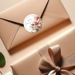 Adesivo Floral Pastel Personalizável