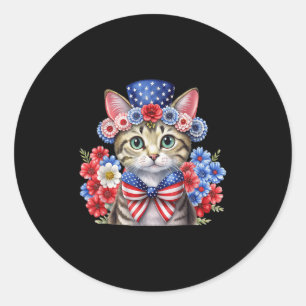 Adesivo Floral Patriótico Azul Branco Vermelho De 4 De Jul