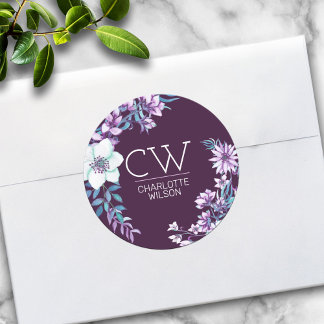 Adesivo Floral Personalizado Aquarela Rosa Bonito