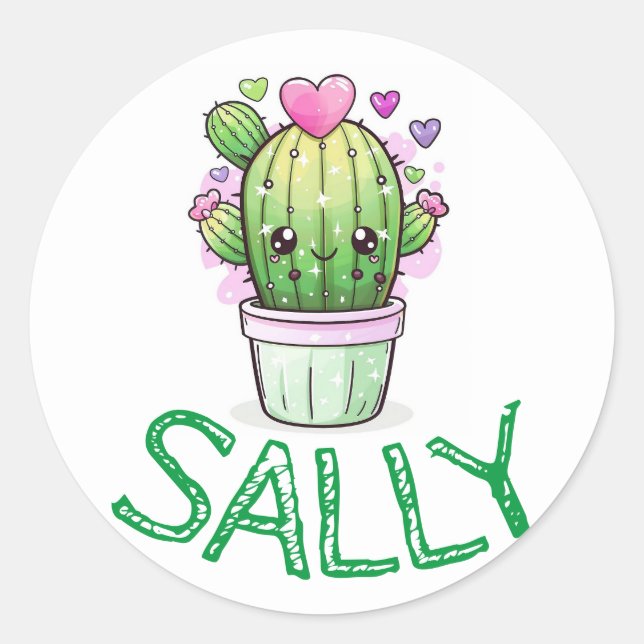 Adesivo floral personalizado/Selo clássico redondo (Frente)