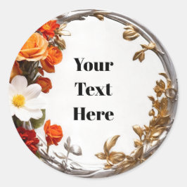 Adesivo Floral Personalizável Festa/Casamentos