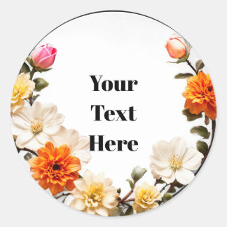 Adesivo Floral Personalizável Festa/Casamentos