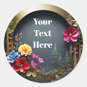 Adesivo Floral Personalizável Festa/Casamentos
