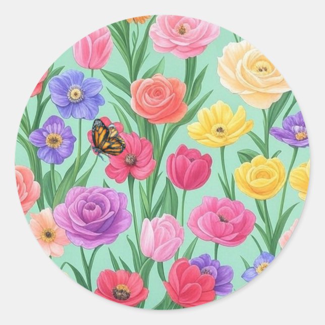 Adesivo Floral/Primavera Rosa (Frente)