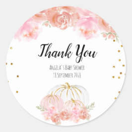 Adesivo Floral Pumpkin Obrigado Sticker