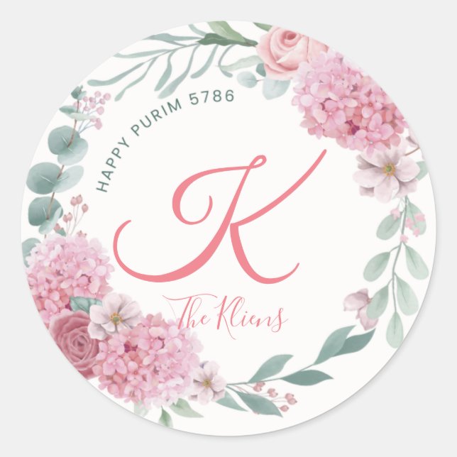 Adesivo Floral Purim Label (Frente)