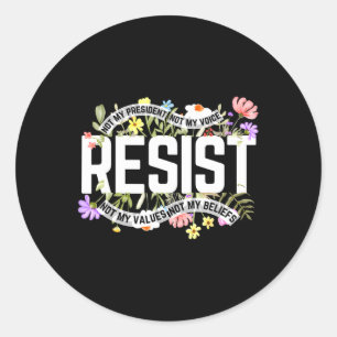 Adesivo Floral Resiste Não Meu Presidente Anti