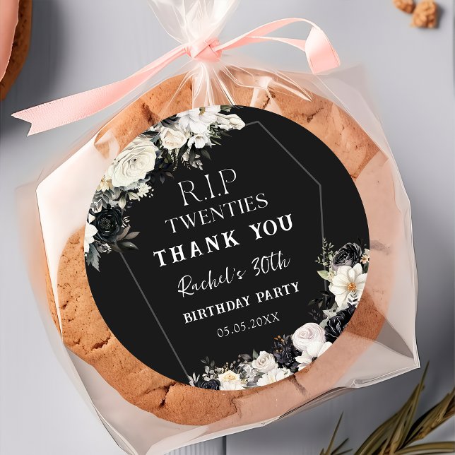 Adesivo Floral RIP 200 aniversário de 30 anos (Criador carregado)