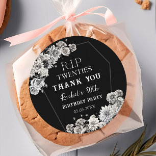 Adesivo Floral RIP 200 aniversário de 30 anos