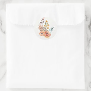 Adesivo Floral Rosa e Pêssego