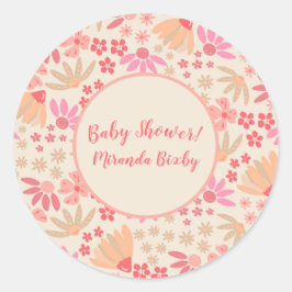 Adesivo Floral Rosa e Pêssego