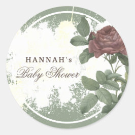 Adesivo Floral Rústico Burgundy Marsala Minimalista Modern