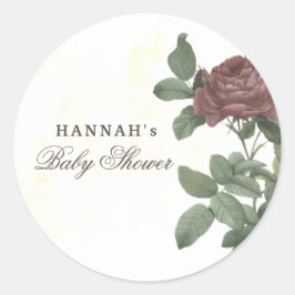 Adesivo Floral Rústico Burgundy Marsala Moderno Minimalist