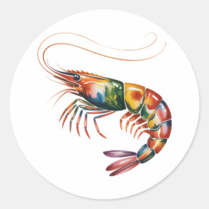 Adesivo Floral Shrimp Art