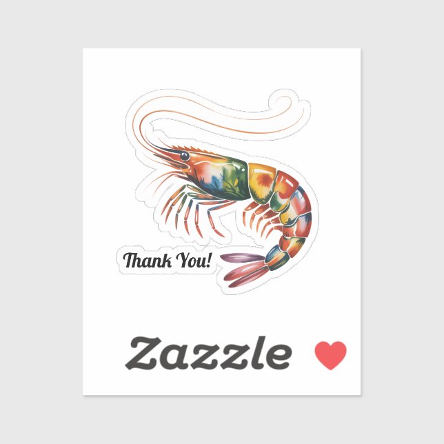 Adesivo Floral Shrimp Art Personalizado (Folha)