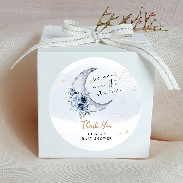 Adesivo Floral Sobre O Chá de fraldas Da Lua (Criador carregado)