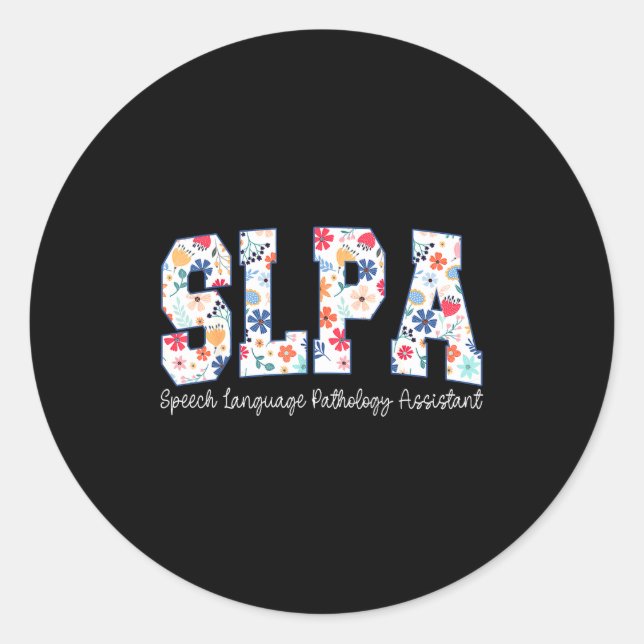 Adesivo Floral Speech Language Pathology Istant Slpa Appre (Frente)