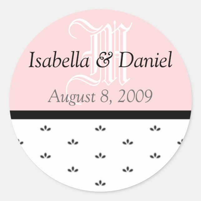 Adesivo Floral Stickers Monogramas Oferece selos (Frente)