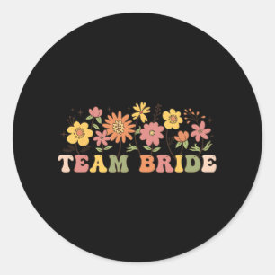 Adesivo Floral Team Bride Wildflower Wedding Bachelorette