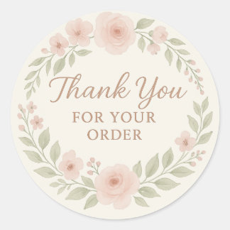 Adesivo Floral Thank You Label