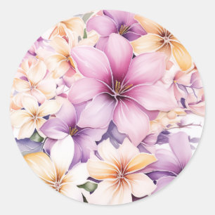 Adesivo Floral Tropical Pastel Havaiano