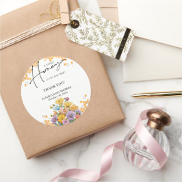 Adesivo Floral Um Doce Chá de fraldas De Abelhas