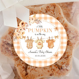 Adesivo Floral Um Pequeno Chá de fraldas De Abóbora