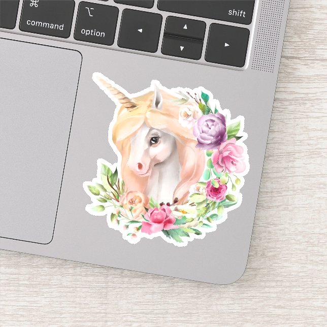 Adesivo Floral Unicorn Sticker (Detalhe)