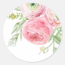 Adesivo Floral Verde e Pêssego