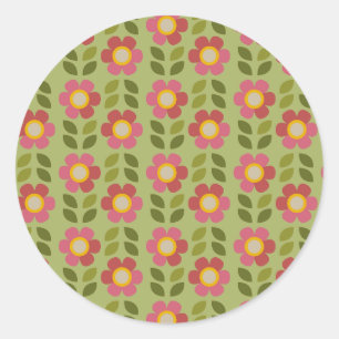 Adesivo Floral Verde e Rosa - Bloom & Stick