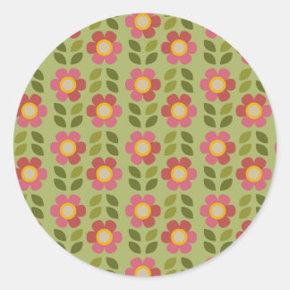Adesivo Floral Verde e Rosa - Bloom & Stick