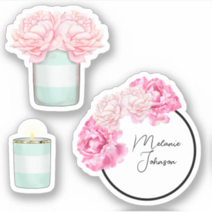 Adesivo Floral Verde Girly Bonito do Rico Moderno