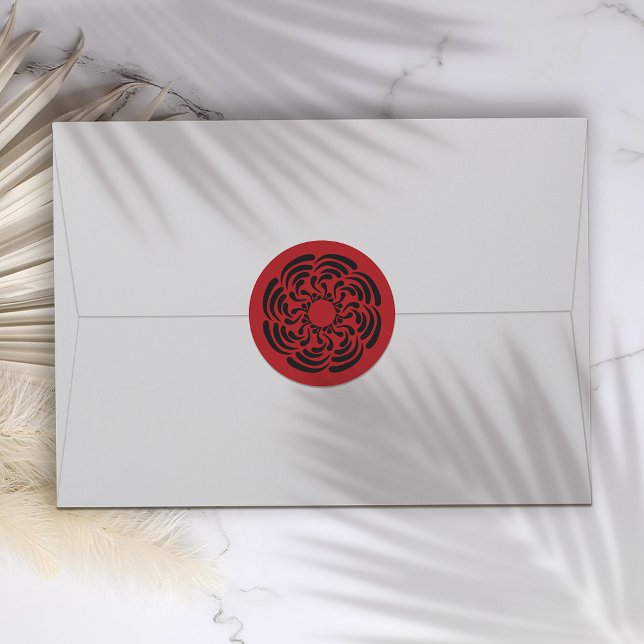 Adesivo Floral Vermelho Ousado (Criador carregado)