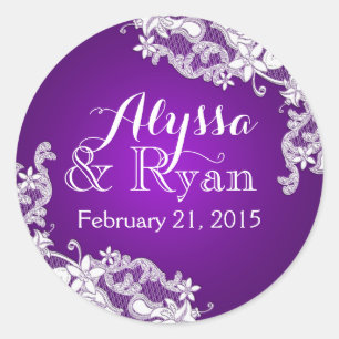 Adesivo Floral Vintage Lace Purple