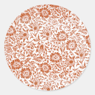 Adesivo Floral Vintage Wallpaper William Morris Red Patter