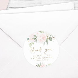 Adesivo Floral Watercolor Dourado Obrigado Chá de panela