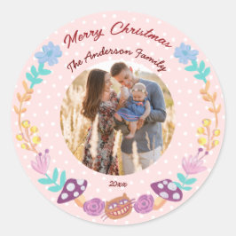Adesivo Floral wath cheshire cat rosa foto de Natal