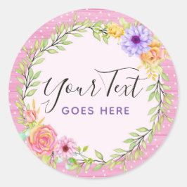 Adesivo Floral Whimsical & Rustic Pink Wood Girly
