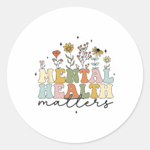 Adesivo Floral Wildflower Mental Problems Sensibilização