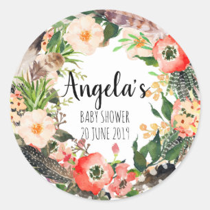 Adesivo Floral Wreath Botânica Obrigado Sticker