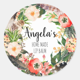 Adesivo Floral Wreath Botanical Home made Sticker