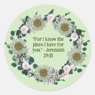 Adesivo Floral Wreath Christian Sticker Faithful Design