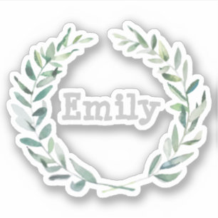 Adesivo Floral wreath personalizado